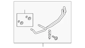 Audi 4n0-898-037 Genuine Hvac Heater Hose Outlet Tube