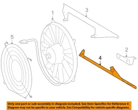 5104113AA CHRYSLER OEM Condenser Fan Lower Bracket 2500