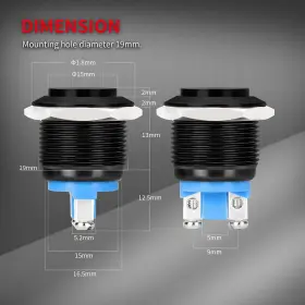 PBS-28B-4-A DAIERTEK Momentary Horn Push Switch Waterproof #2