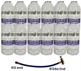 65698 ENVIROSAFE Air Charging Hose Promotes Colder Kit R12