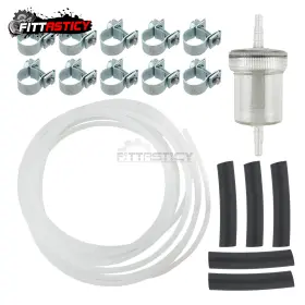 710422305491 FITTASTICY Inline Fuel Filter Hose Pipe Line Kit