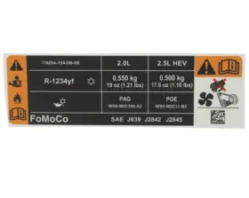 NZ6Z-1503050-B FORD Ac Label Maverick