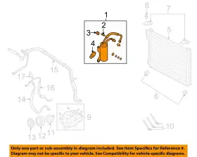 GC2Z19C836D FORD OEM Condenser Compressor Lines Accumulator