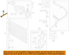 W704750S437 FORD OEM Condenser Ac Compressor Line Mount Bolt