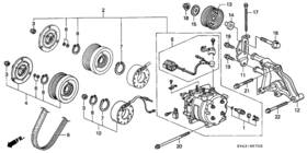 38900-P0G-A01 HONDA Clutch Set Compressor Accord