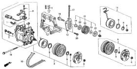 38900-P2R-A01 HONDA Clutch Set Compressor