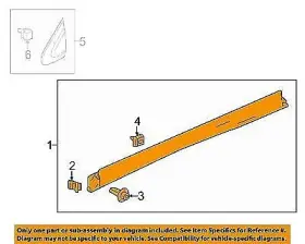 71800T0GA01 HONDA OEM Pillars Rocker Floor Molding Right