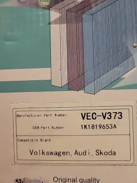 VEC-C373 HOUSMILE Cabin Air Filter Volkswagen Audi Skoda #2
