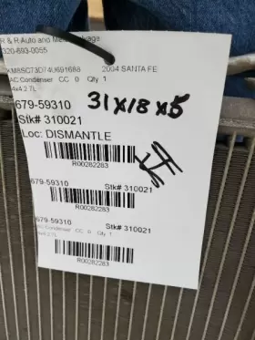 679-59310 HYUNDAI Ac Condenser #3