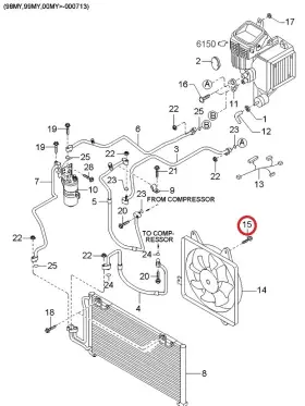 0K20115618 KIA Flange Head Bolt Condensor Fan Sephia