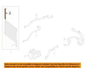 0998350100 MERCEDES OEM Condenser Compressor Lines Dehydrator