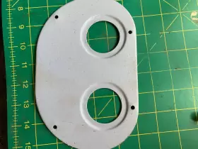 34G3499 Mgb Mgbgt Heater Firewall Elbows Plate #2