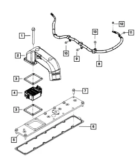04429631 MOPAR Hex Flange Head Bolt Mounting Oil Tube 2500