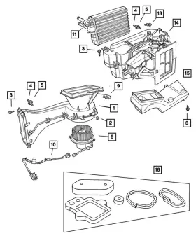 Mopar 04885325ab Genuine Blower With Wheel Motor 4885325ab