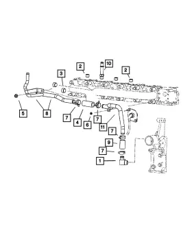 05086825AB MOPAR Heater Core Tube 2500