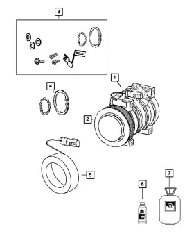 05093485AA MOPAR Compressor Pulley Hub Kit 1500