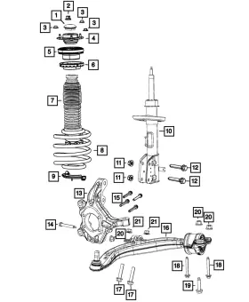 06505232AA MOPAR Hex Flange Locking Nut
