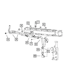 5179052AA MOPAR Heater Core Tube