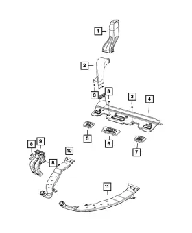 Mopar 5sr68dx9ae Genuine Floor Outlet Center