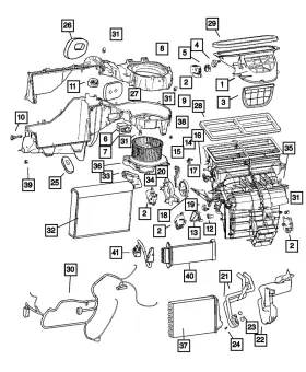 68017814AB MOPAR Heater Unit Seal Kit