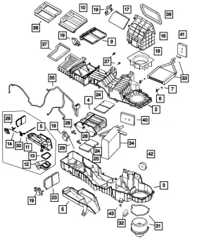 68021972AA MOPAR Heater Housing 2500