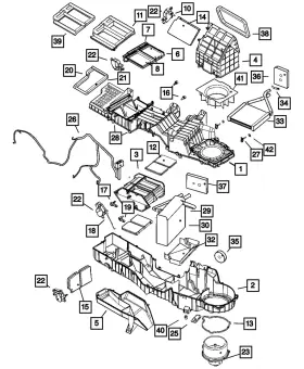 68021982AB MOPAR Heater Door Kit 2500