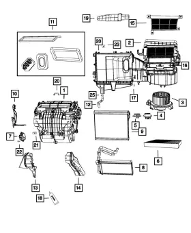 68066971AA MOPAR Heater Unit Seal Kit 68066971AA MOPAR Heater Unit Seal Kit