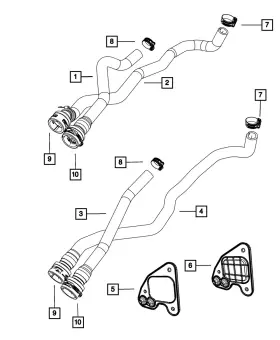 68073583AC MOPAR Heater Core Tubes Seal