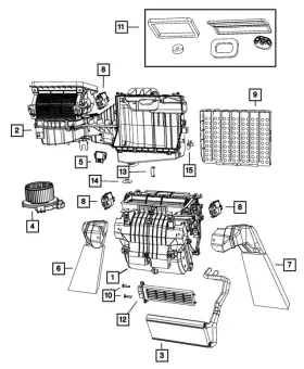 68089574AA MOPAR Blower Motor Housing