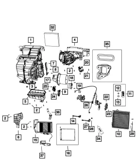 68093414AA MOPAR Heater Unit Seal Kit