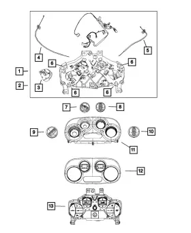 68096469AB MOPAR Temperature Control Cable