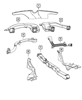 68110632AD MOPAR Outlet Duct Right