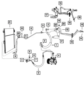 68161176AA MOPAR Suction Line