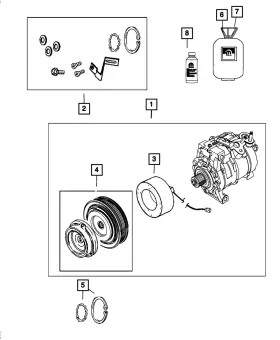 68231743AC MOPAR Air Conditioning Clutch Coil 1500