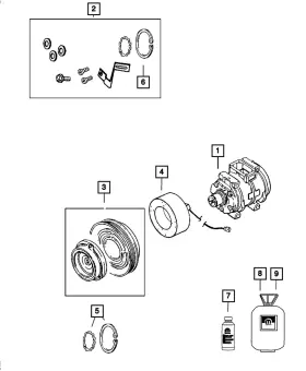68232396AC MOPAR Compressor Pulley Hub Kit