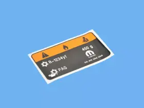 68256515AA MOPAR Air Conditioning Label 500X