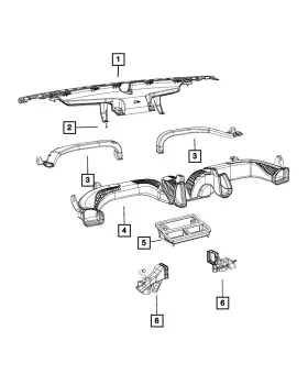68262263AA MOPAR Floor Duct Cherokee