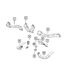 68263173AA MOPAR Floor Duct