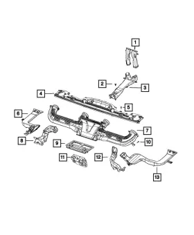 68290347AB MOPAR Floor Duct