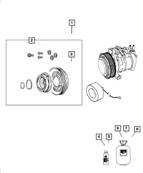 68405116AA MOPAR Air Conditioning Clutch Coil 1500