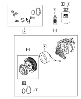 68462294AA MOPAR Compressor Pulley Hub Kit 1500