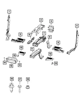 68595240AA MOPAR Floor Distribution Duct