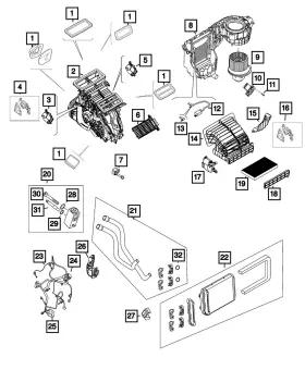 68674901AA MOPAR Heater Hornet