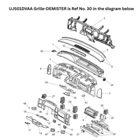 UJ501DVAA MOPAR Grille Demister