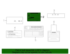 27090-E953A NISSAN Ac Label #2