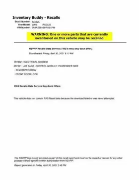 655-52074 NISSAN Temperature Control Rogue #2