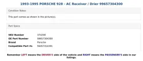 99657304300 PORSCHE Ac Receiver Drier 928 #3