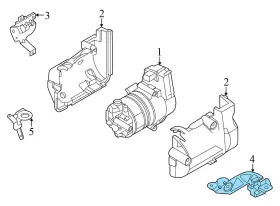 9J1820905B PORSCHE Taycan Ac Compressor Mount Bracket Rear #3