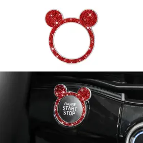 QPH7243 QZTYTY Bling Car Engine Start Cover Sparkling