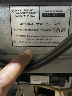 EEAC316 SNAP-ON Air Conditioning Eco Xtreme Unit #3